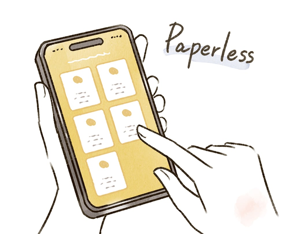 スマホ活用でペーパーレス イメージ画像