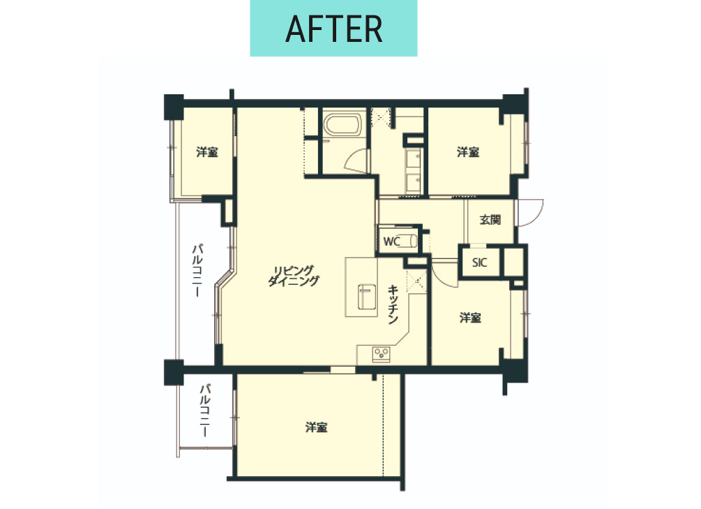 デザインと機能性を追求した開放的なLDK イメージ画像②