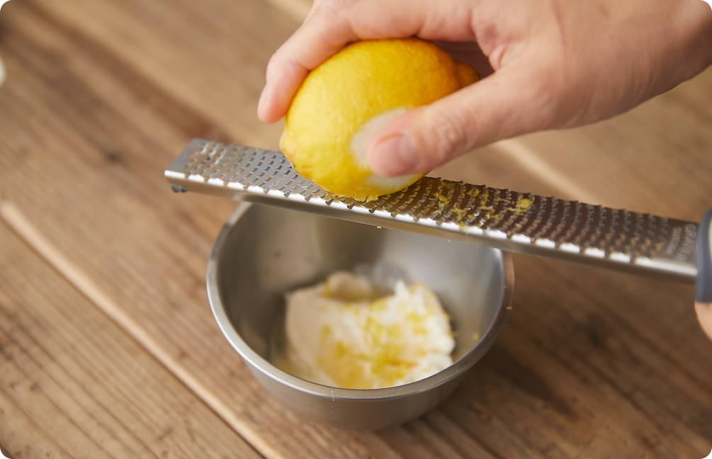 作り方①レモンクリームを混ぜる イメージ画像②