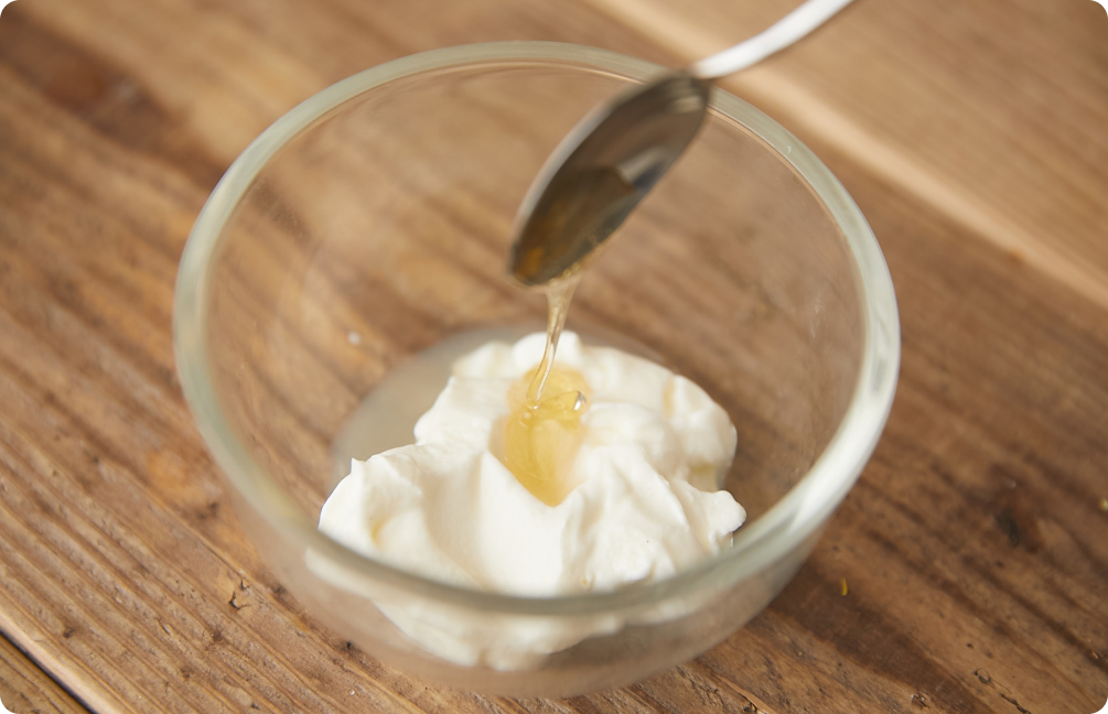 作り方③リコッタ風クリームを塗る イメージ画像①