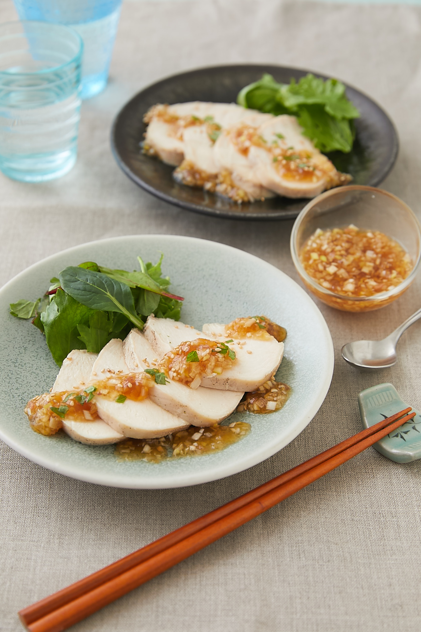 鶏むね肉の香味野菜ジュレ仕立て